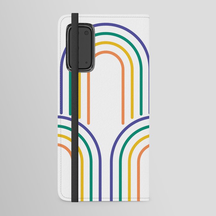 Rainbow Arches Android Wallet Case | Graphic-design, Digital, Pattern, Illustration, Rainbow, Flower