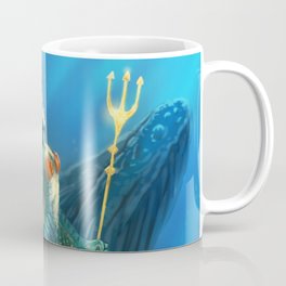 Mermaid Queen Coffee Mug | Mermaidpainting, Digital, Fantasyart, Mermaiddrawing, Ocean, Mermaid, Queenofocean, Whale, Mermaiddigitalart, Fantasy 