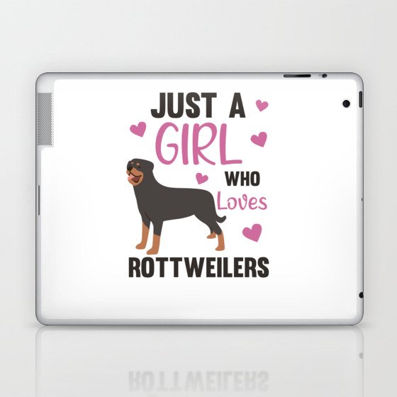 Just A Girl Who Loves Rottweilers Cute Dog Laptop & iPad Skin