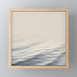Silence. Abstract seascape with mist. Framed Mini Art Print