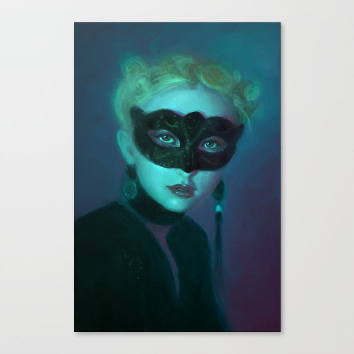 Masked Girl  Canvas Print