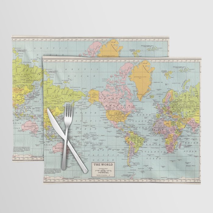 World Map Placemat