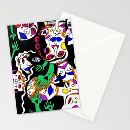 the neon heads Stationery Cards