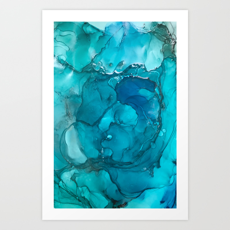 The Tempest Alcohol Ink Abstract Art Art Print By Scubaprincess