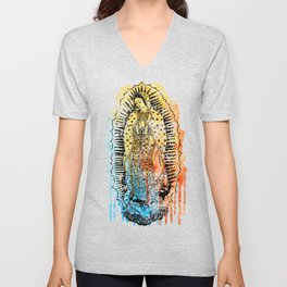 Virgen de Guadalupe, Virgin Mary V Neck T Shirt