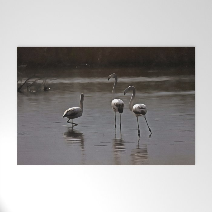 Standing Pose Influencers Flamingo Style Welcome Mat