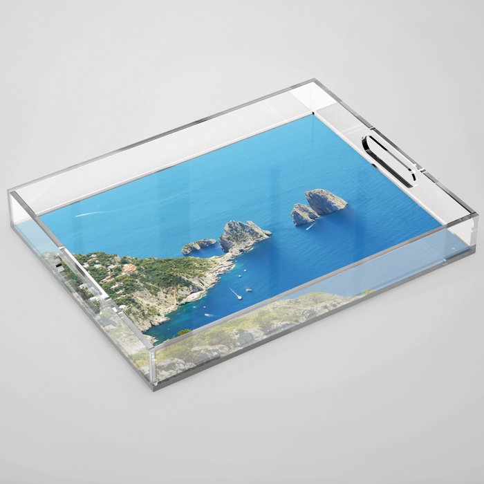 Capri Rocks View Photo | Italy Europe Nature Landscape Acrylic Tray