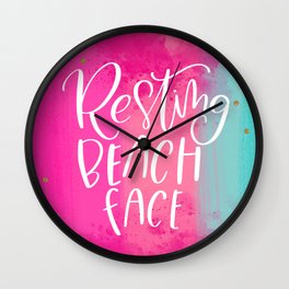 Resting Beach Face Wall Clock