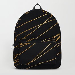 Abstract gold scribbled lines Backpack | Goldstripes, Goldblackcute, Trendygoldblack, Elegant, Gold, Goldandblack, Blackgold, Black, Goldblack, Cutegoldblack 