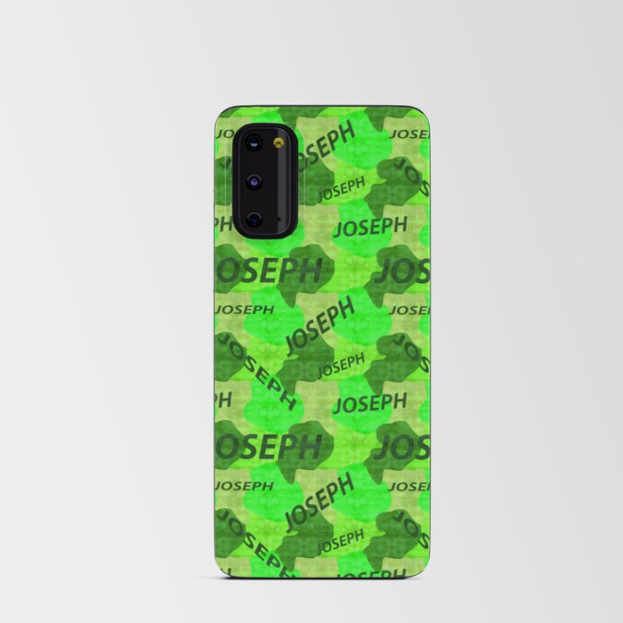 Joseph pattern in green colors and watercolor texture Android Card Case