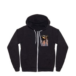 Sunset in the Snowy Forest  Zip Hoodie