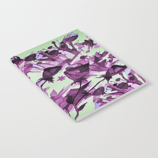 Painterly Graceful Flowing Flowers Notebook