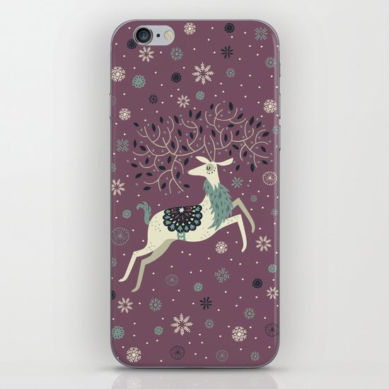 Prancing Reindeer iPhone & iPod Skin