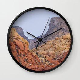 Colored Rock from Red Rock Canyon Wall Clock