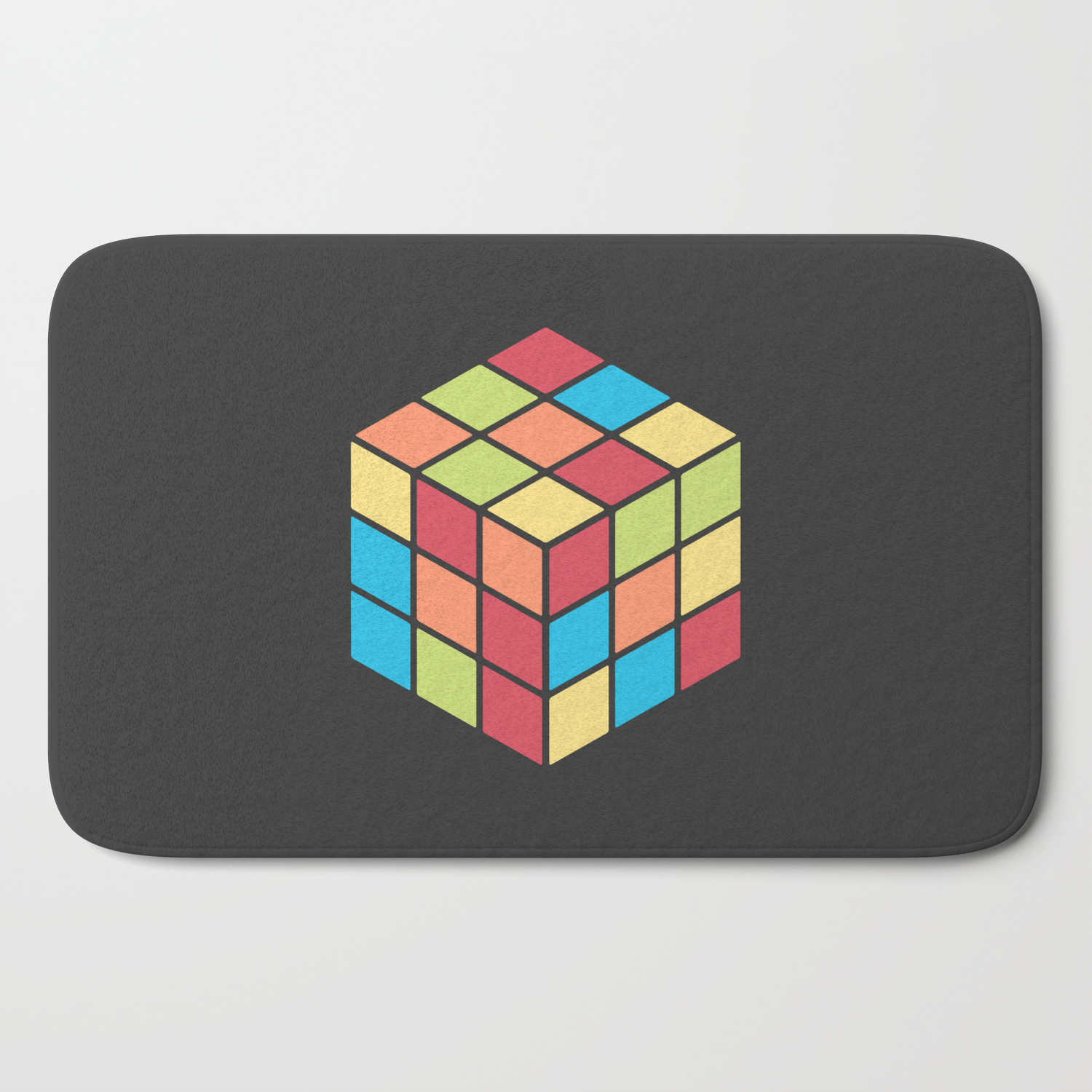 68 Rubix Cube Bath Mat By Mnmlthing Society6