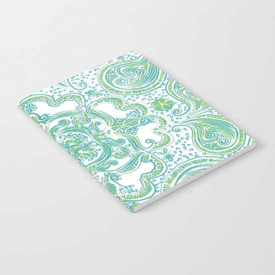 Paisley Mandala - Blue & Green Notebook