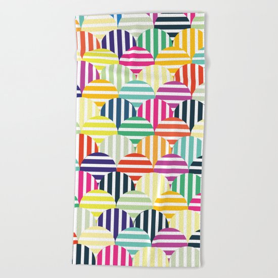 Colorful Circles IV Beach Towel