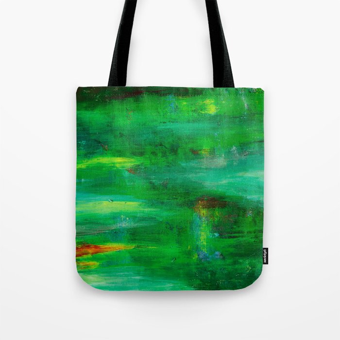 Green Abstract Watercolor Painting  Tote Bag