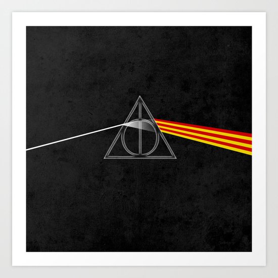 the darkside of the deathly hallows Art Print