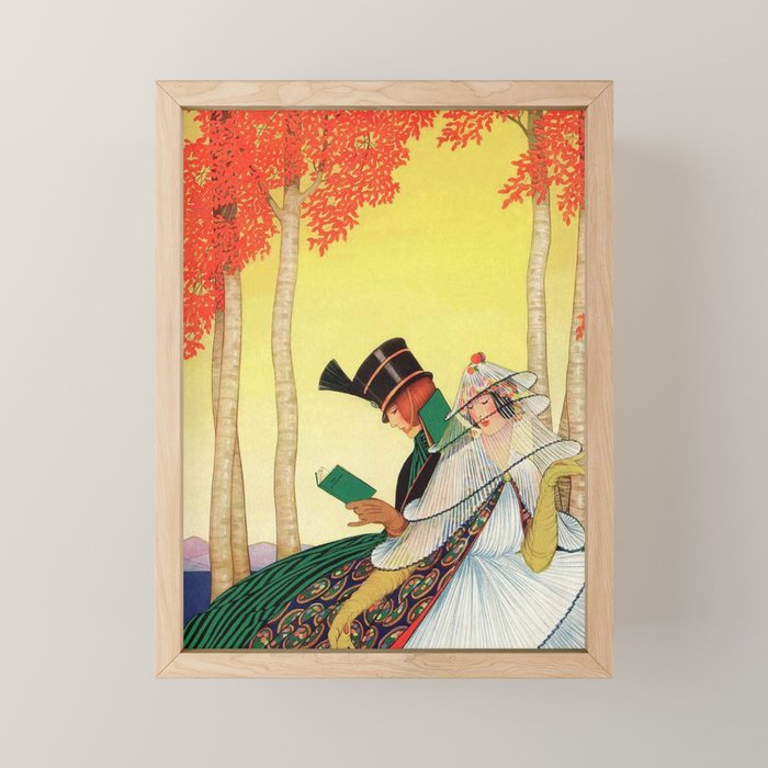 Vintage Magazine Cover - Autumn romantic couple Art Print by