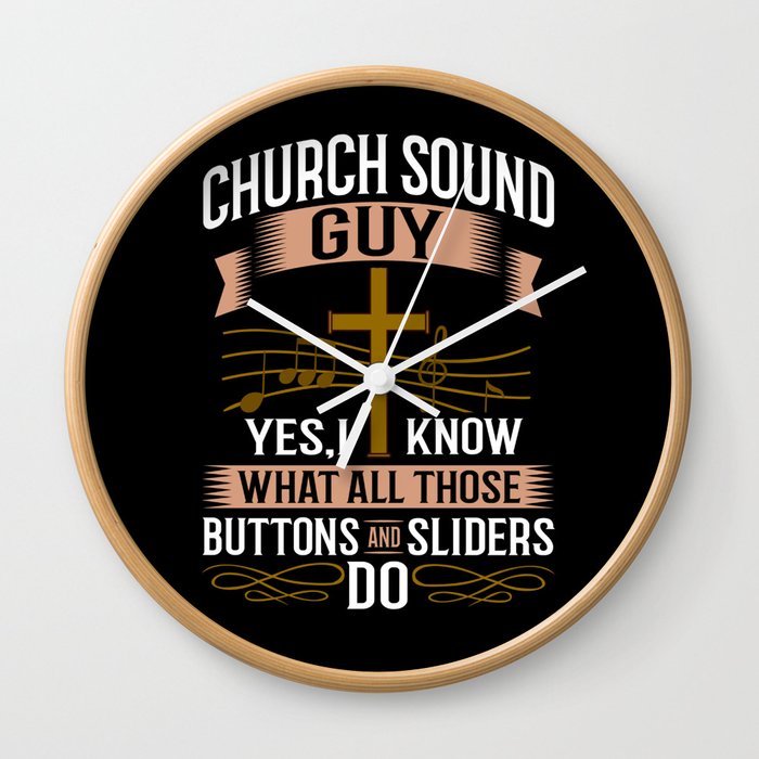 Church Sound Engineer Audio System Music Christian Wall Clock