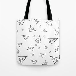 Paper Airplane Pattern | Line Drawing Tote Bag