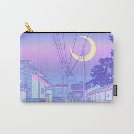 Kyoto Nights Carry-All Pouch | Luna, 90S, Pastel, Manga, Tokyo, Mood, Aesthetic, Moon, Vaporwave, Drawing 
