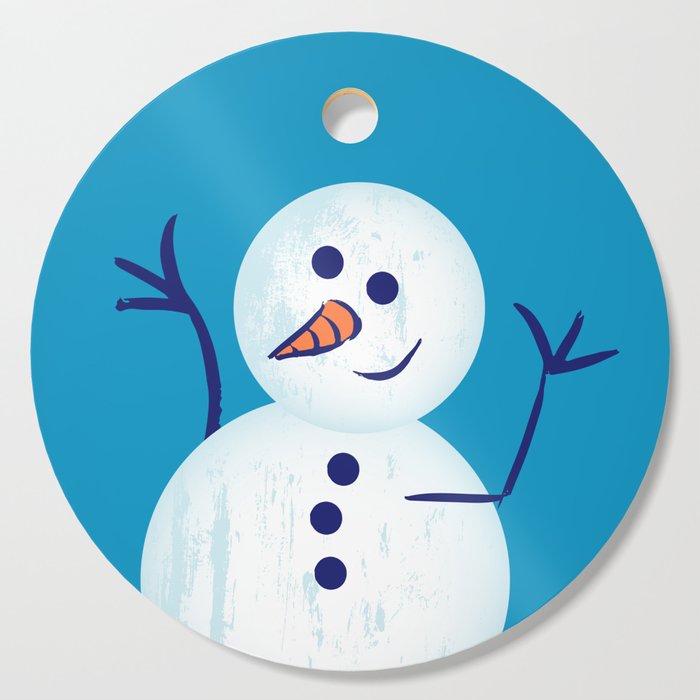 Happy Winter Snowman Cutting Board