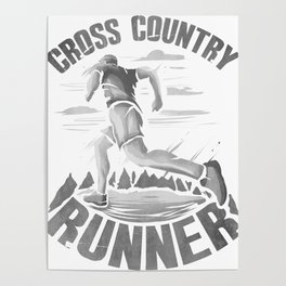 Running Addict Cross Country Runner Poster