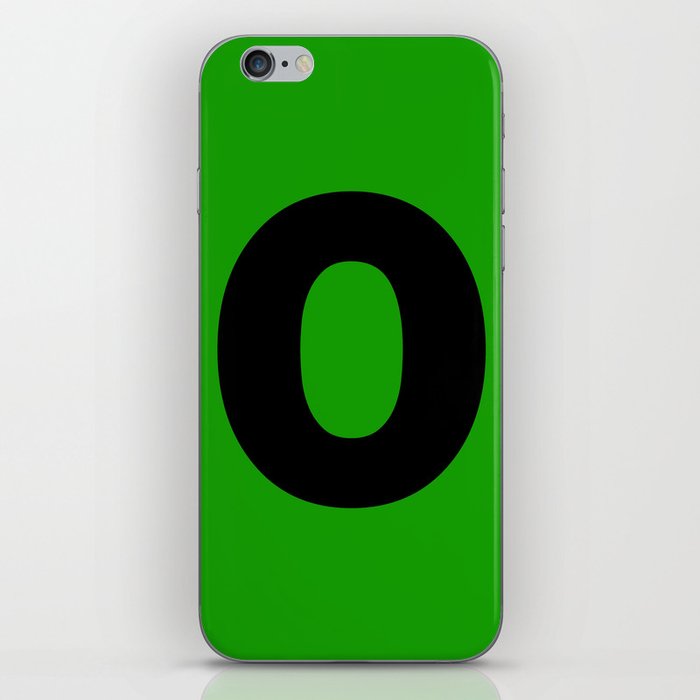 letter O (Black & Green) iPhone Skin