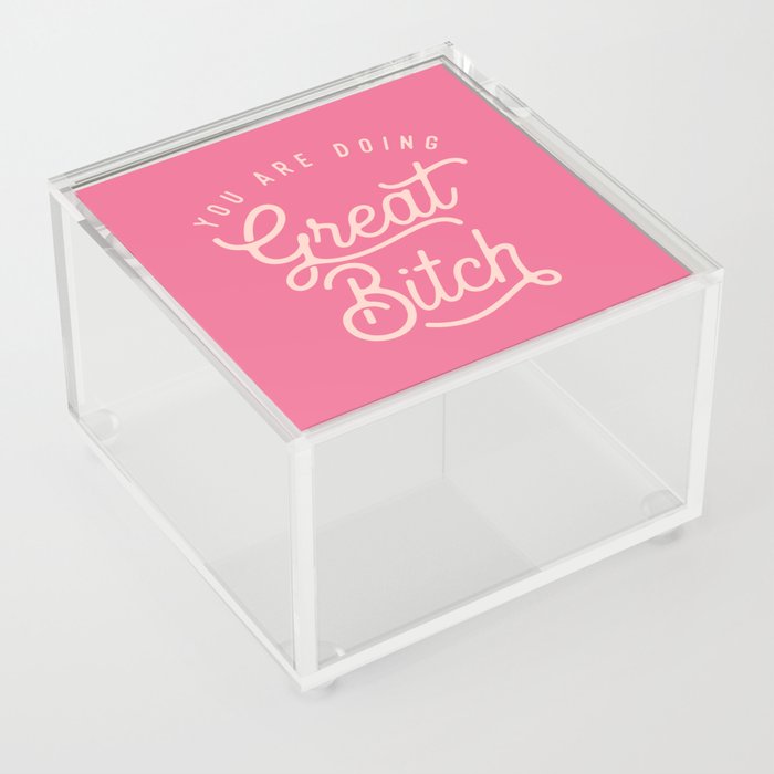 You Are Doing Great Bitch Acrylic Box