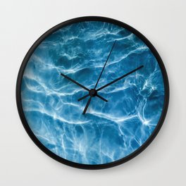 Ripple Water, Sun Reflection Water, Blue Water Wall Clock