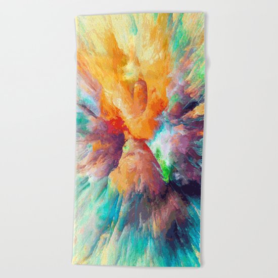 Multi color abstarct #society6 Beach Towel