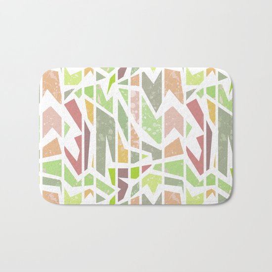 Abstract pattern . Geometric shapes . Bath Mat