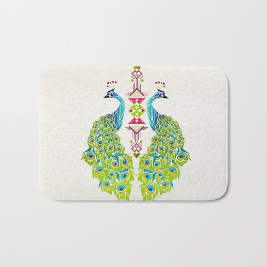 peacock Bath Mat