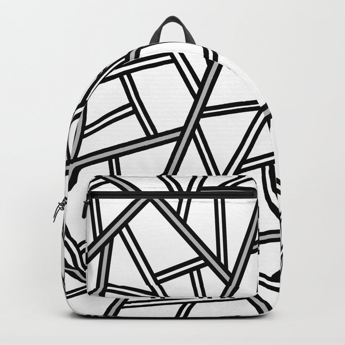 Abstract geometric pattern - gray. Backpack