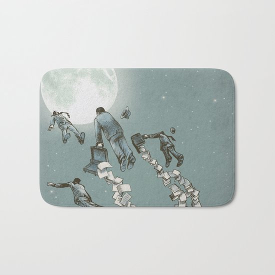 Flight of the Salary Men (color option) Bath Mat