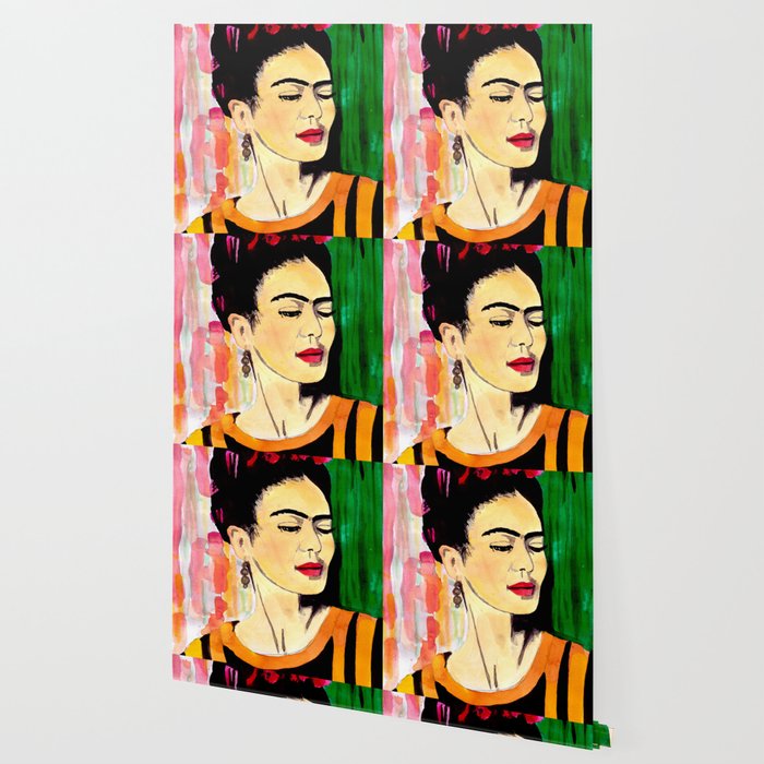 Frida Wallpaper By Katsillustration Society6