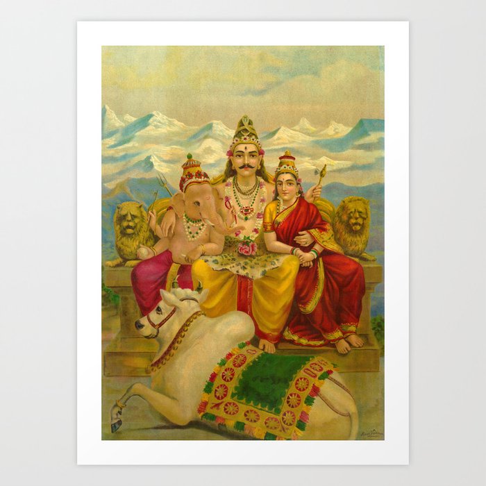 Shankar by Raja Ravi Varma Art Print