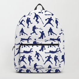 Blue Baseball Players Backpack