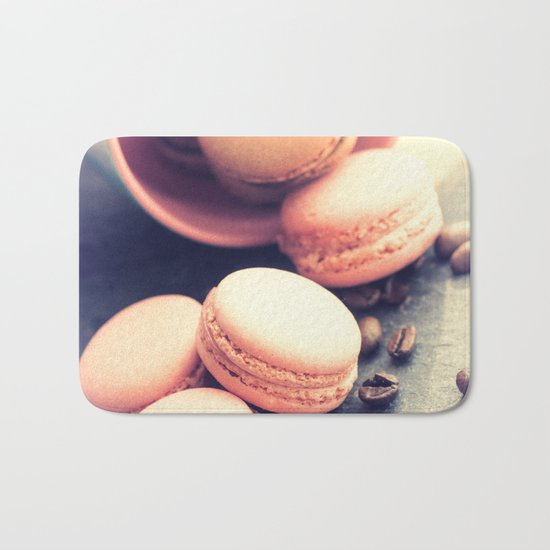 Sweet Cake with coffee beans Bath Mat