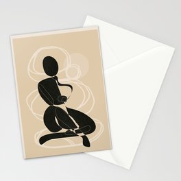 Elegant Abstract Figure Stationery Card