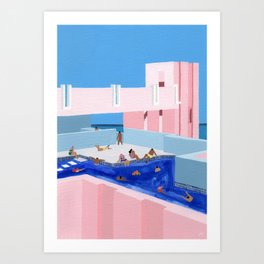 Spain Pool Art Print