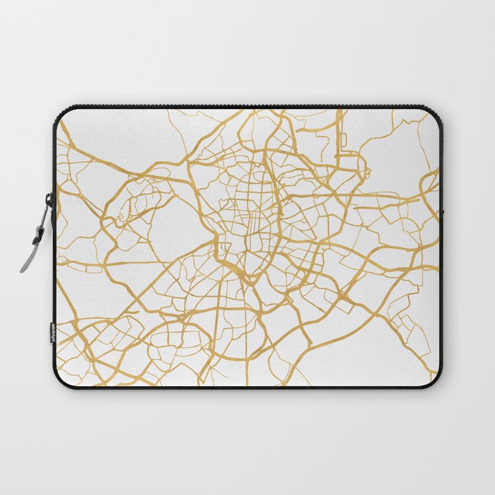 MADRID SPAIN CITY STREET MAP ART Laptop Sleeve