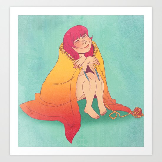 The Joy of Knitting Art Print