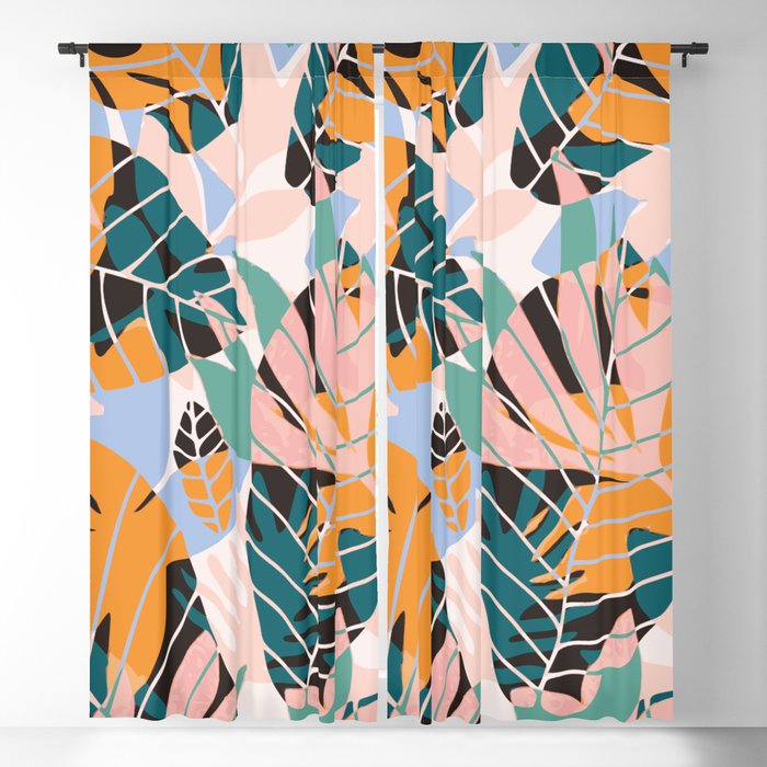 Outdoor summer plant Blackout Curtain