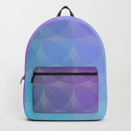 Blue Purple Pink Ombre  Circle Grid  Backpack | Blue, Fade, Digital, Passion, Multicolor, Bath, Rainbow, Pink, Colorful, Gradient 