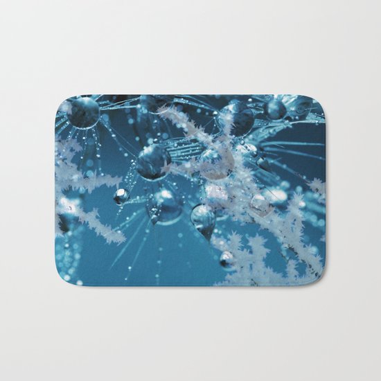Ice Flower abstract Bath Mat