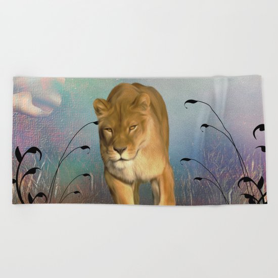 Wonderful wolf Beach Towel
