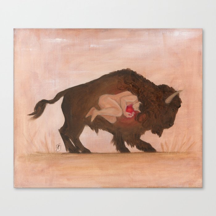Heart Of The Buffalo Canvas Print By Brandywoods Society6